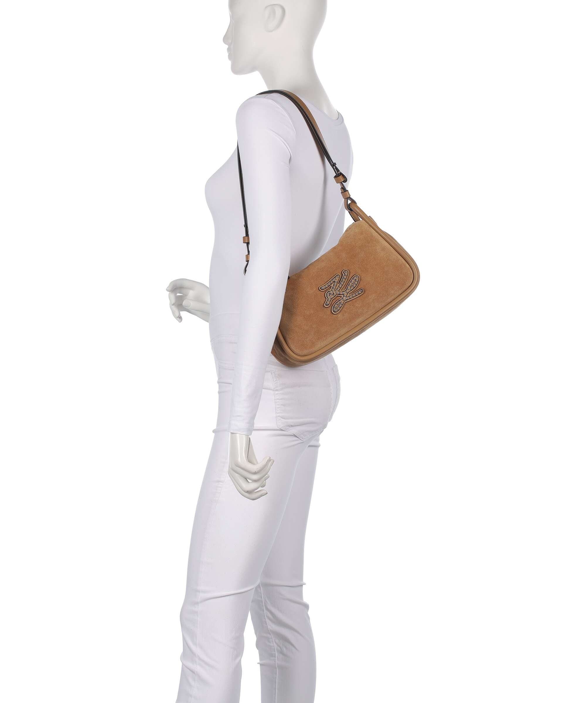 Karl Lagerfeld K/Autograph Patch Shoulder bag caramel