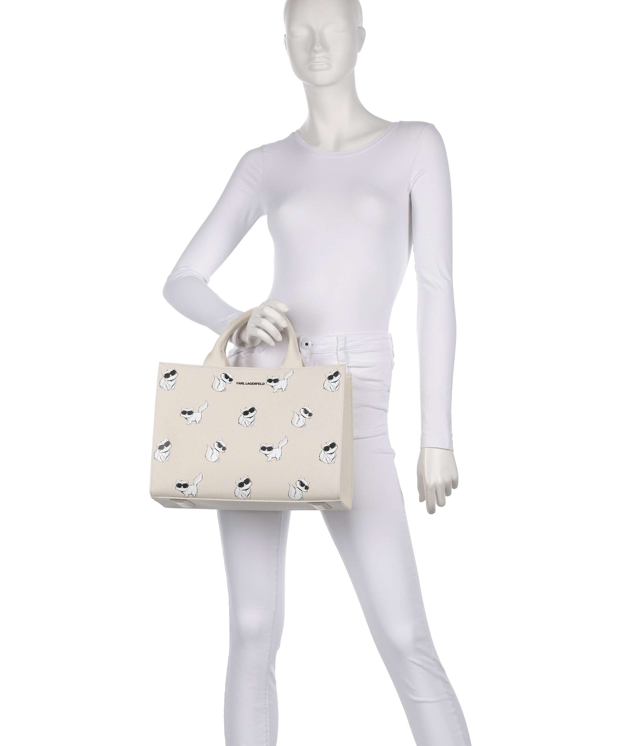 Karl Lagerfeld Ikon Medium Choupette Handbag natural