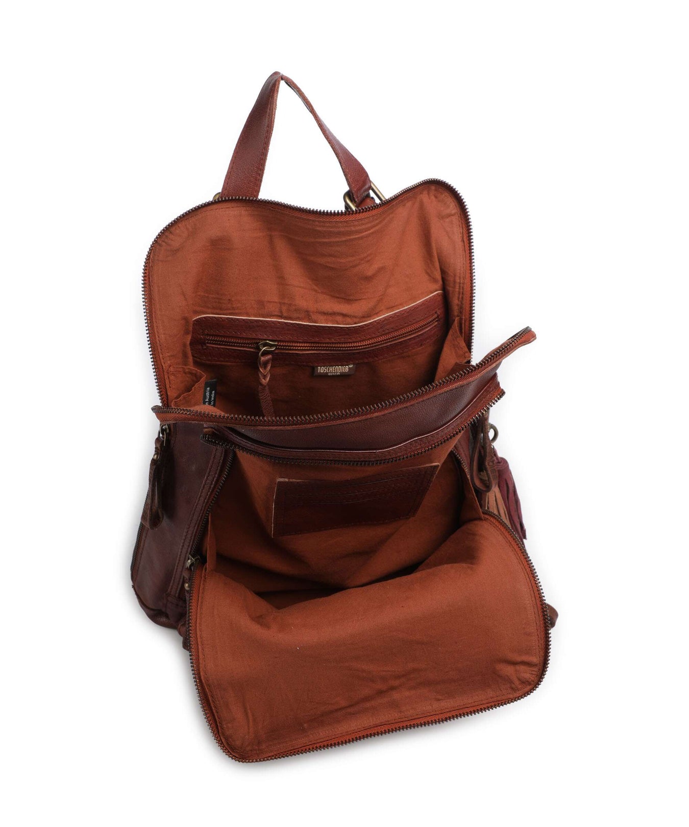 Taschendieb Wien Herzoggasse 2 Backpack bag brown brandy